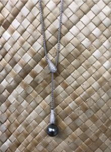 Tahitian Pearl Lariat Style Necklace