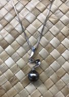 Tahitian Pearl Necklace with Sterling Silver